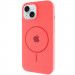 Чохол Silicone Case Full Protective (AA) with Magnetic Safe на Apple iPhone 14 Plus (6.7") (Кавуновий / Watermelon red)