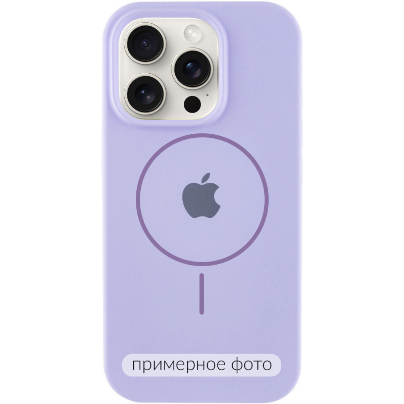 Чохол Silicone Case Full Protective (AA) with Magnetic Safe на Apple iPhone 16 Plus (6.7") (Бузковий / Dasheen)