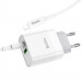 МЗП HOCO C80A Rapido PD20W+QC3.0 Type-C + USB + Type-C to Lightning cable (Білий) в магазині vchehle.ua