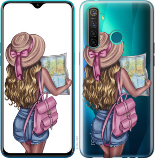 

Чохол Дівчина з картою на Realme 5 Pro 919282