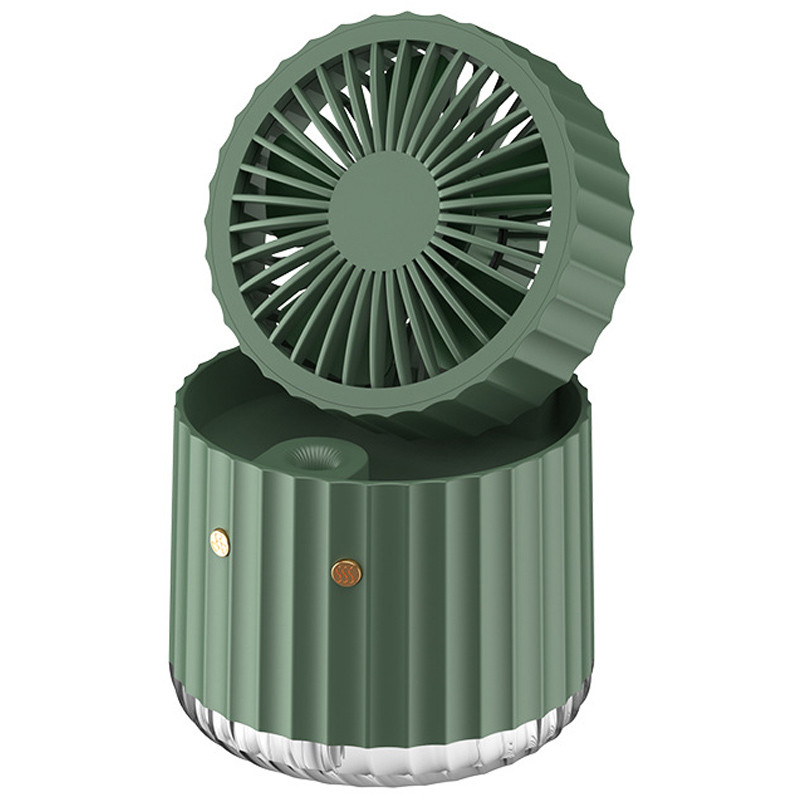 Настільний вентилятор Rapid Cooling 3in1 з водяним охолодженням та підсвічуванням 1200 mAh (Green)