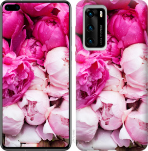 Чехол Розовые пионы для Huawei P40