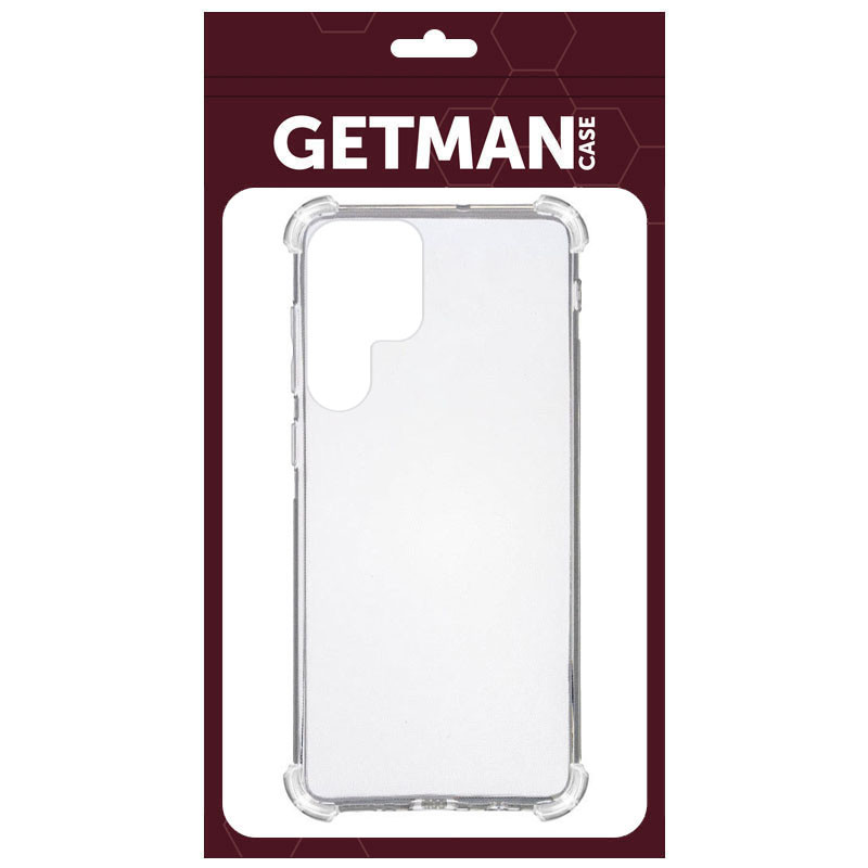 Фото TPU чохол GETMAN Ease logo посилені кути на Samsung Galaxy S22 Ultra (Прозорий (прозорий)) на vchehle.ua