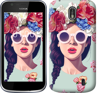 

Чехол Девушка с цветами для Nokia 1 607936