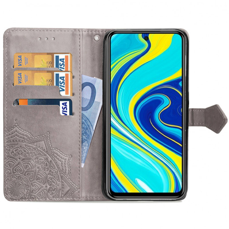 

Шкіряний чохол (книжка) Art Case з візитницею для Xiaomi Redmi Note 9 Pro (Сірий) 895439