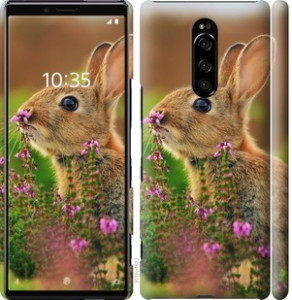 Чехол Кролик и цветы для Sony Xperia 1 J9110