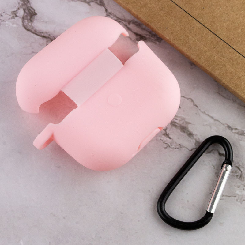 Силіконовий футляр для навушників AirPods 3 (Рожевий / Light pink) в магазині vchehle.ua