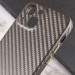 Уценка Кожаный чехол Leather Case Carbon series для Apple iPhone 13 mini (5.4") (Дефект упаковки / Серый) в магазине vchehle.ua