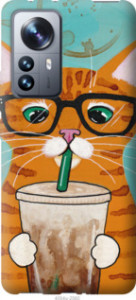 Чехол Зеленоглазый кот в очках для Xiaomi 12 Pro