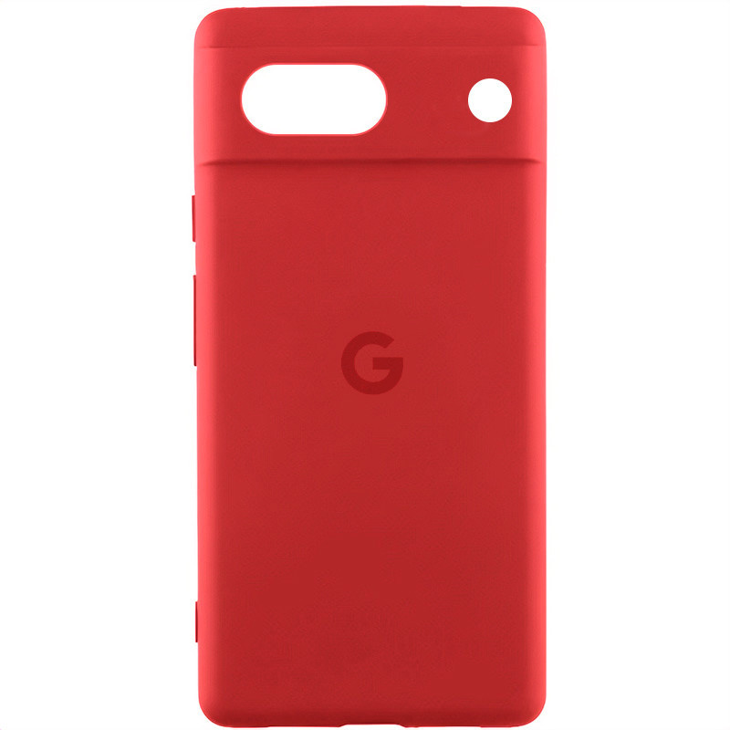 Чохол Silicone Cover Lakshmi Full Camera (AAA) with Logo на Google Pixel 7a (Червоний / Red)