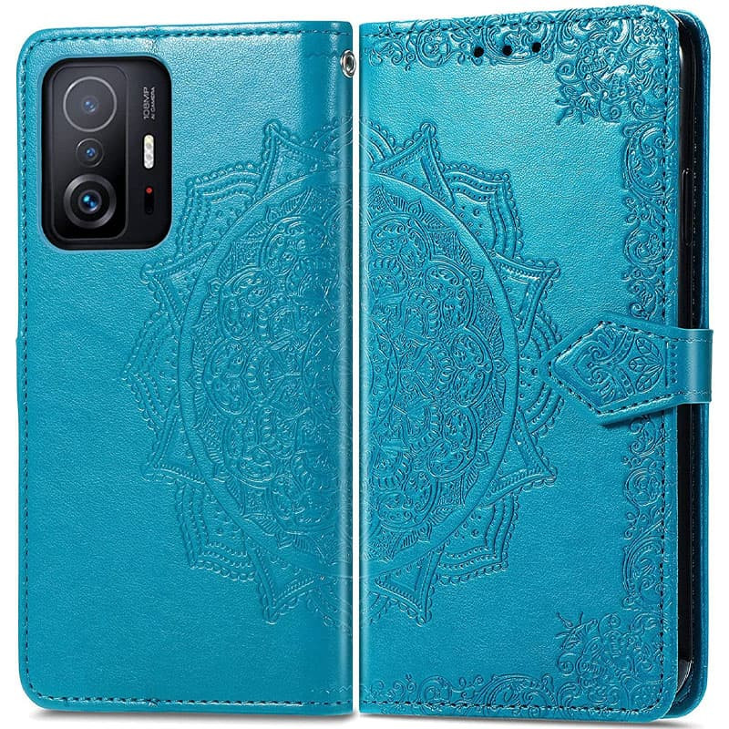 Фото Кожаный чехол (книжка) Art Case с визитницей для Xiaomi 11T / 11T Pro (Синий) на vchehle.ua