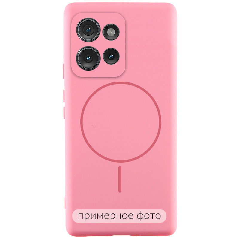 Чехол Silicone Cover Lakshmi Full Camera (AA) with MagFit для Motorola Edge 50 Fusion (Розовый / Light pink)
