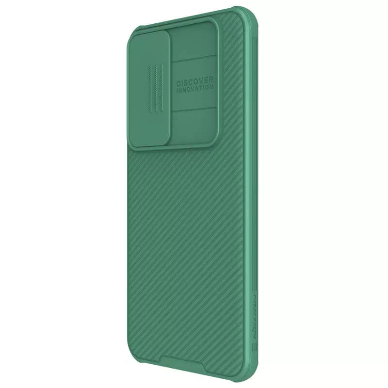 Фото Карбонова накладка Nillkin CamShield Pro Magnetic на Samsung Galaxy S24 (Deep Green) в маназині vchehle.ua