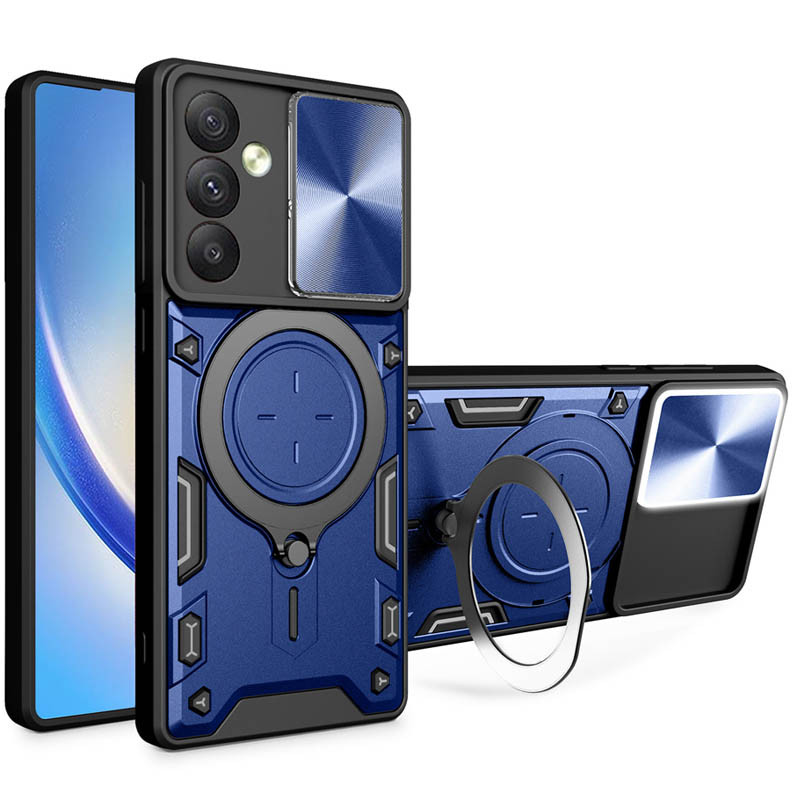 Удароміцний чохол Bracket case with Magnetic на Samsung Galaxy M55 (Blue)