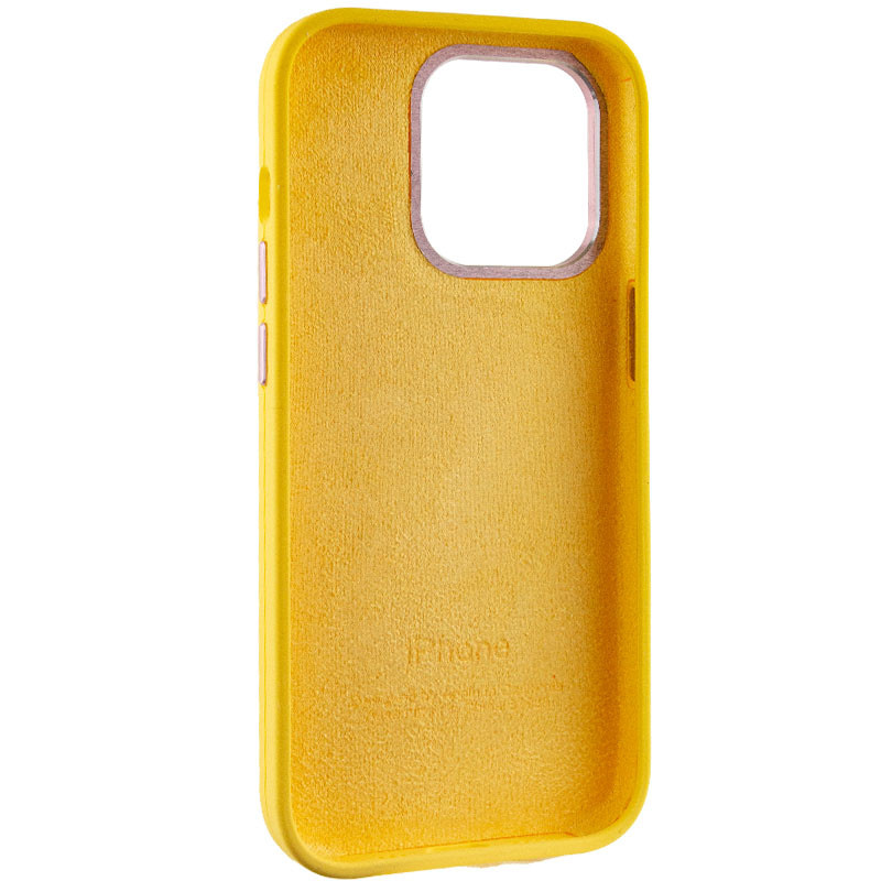 Замовити Чохол Silicone Case Metal Buttons (AA) на Apple iPhone 14 Pro Max (6.7") (Жовтий / Bright Yellow) на vchehle.ua