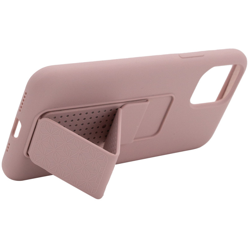 Чохол Silicone Case Hand Holder на Apple iPhone 11 Pro (5.8") (Рожевий / Pink Sand) в магазині vchehle.ua