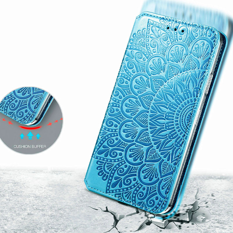

Шкіряний чохол книжка GETMAN Mandala (PU) для Xiaomi Redmi Note 9 4G (Синій) 1147664