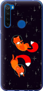 Чехол Лисички в космосе для Xiaomi Redmi Note 8T