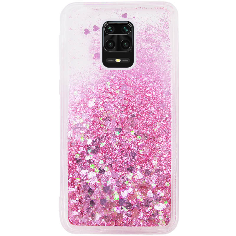 

TPU чехол Liquid hearts для Xiaomi Redmi Note 9 Pro Max (Розовый) 906175