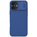 Карбоновая накладка Nillkin CamShield Pro для Apple iPhone 16 (6.1") (Blue)