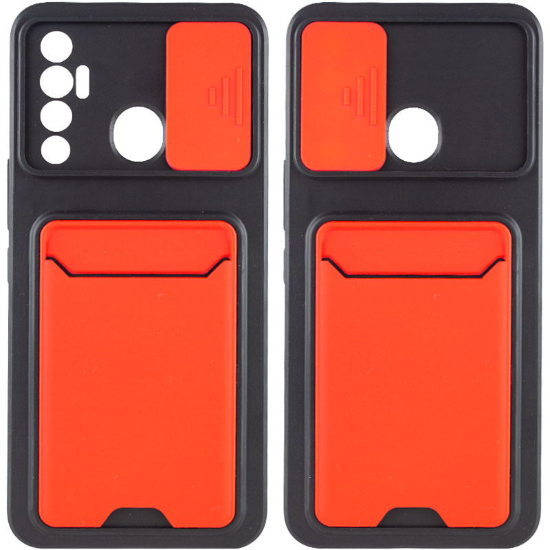 

TPU+PC чехол Card Holder для TECNO Spark 7 Pro (Красный) 1213614