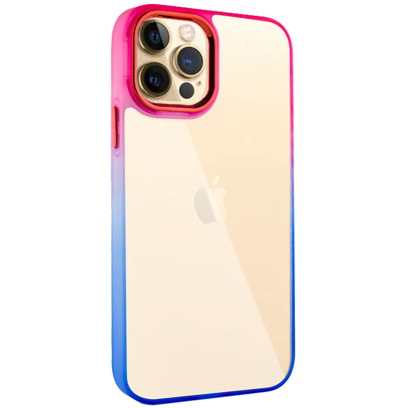 Чохол TPU+PC Fresh sip series на Apple iPhone 12 Pro / 12 (6.1") (Синій / Рожевий)