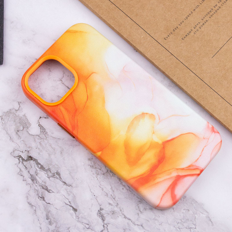 Фото Шкіряний чохол Figura Series Case with Magnetic safe на Apple iPhone 11 (6.1") (Orange) в маназині vchehle.ua