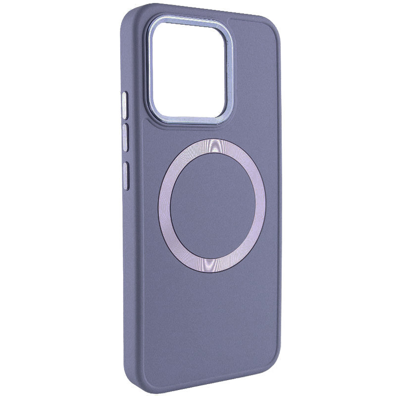 TPU чехол Bonbon Metal Style with Magnetic safe для Xiaomi Redmi Note 13 Pro+ (Серый / Lavender)