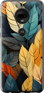 Чохол Кольорове листя на Motorola Moto G7