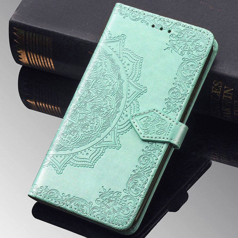 Кожаный чехол (книжка) Art Case с визитницей для Samsung Galaxy A03s (Бирюзовый) в магазине vchehle.ua