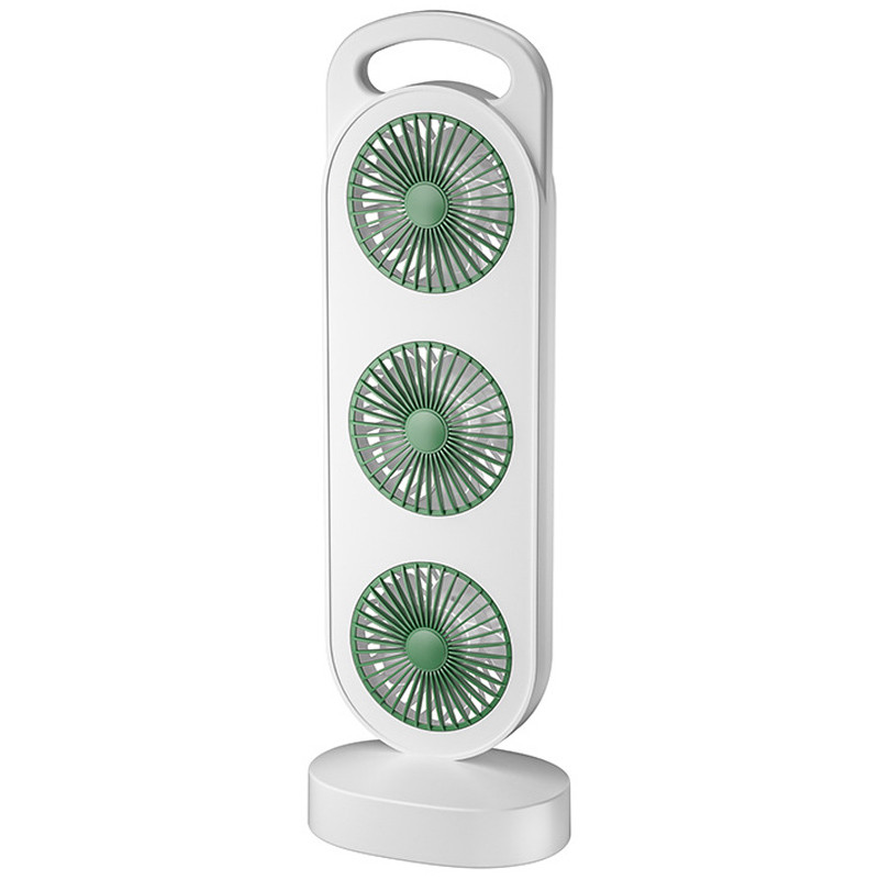 Настольный вентилятор Three Head Fan 1200 mAh (Green)