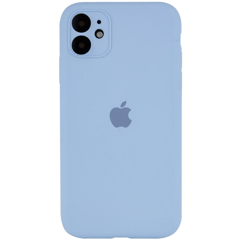 Чохол Silicone Case Full Camera Protective (AA) на Apple iPhone 12 (6.1") (Блакитний / Lilac Blue)