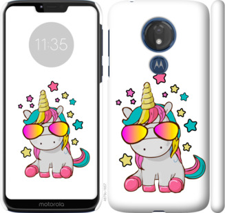 

Чехол Единорог в очках для Motorola Moto G7 Power 911951
