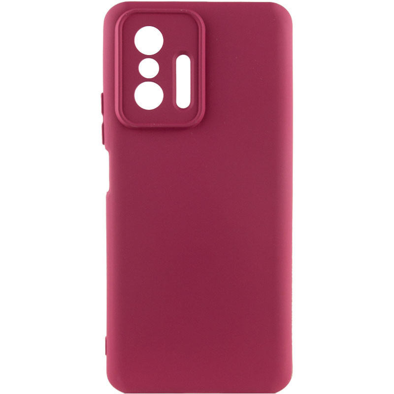 Чохол Silicone Cover Lakshmi Full Camera (A) на Xiaomi 11T / 11T Pro (Бордовий / Marsala)