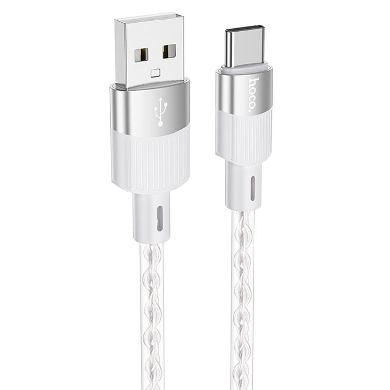 Дата кабель Hoco X99 Crystal Junction USB для Type-C (1m) (Gray)