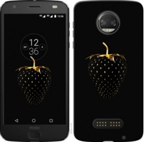 Чехол Черная клубника для Motorola Moto G5 PLUS