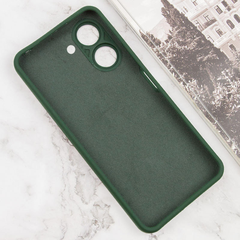 Фото Чохол TPU GETMAN Liquid Silk Full Camera на Xiaomi Redmi 13C / Poco C65 (Зелений / Dark green) на vchehle.ua