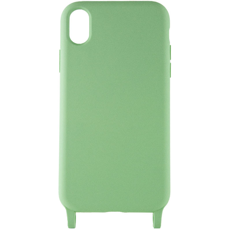 Фото Чехол Cord case c длинным цветным ремешком для Apple iPhone XR (6.1") (Зеленый / Pistachio) на vchehle.ua