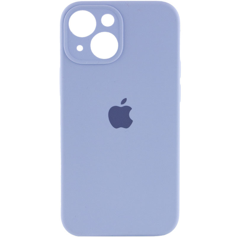 Чехол Silicone Case Full Camera Protective (AA) для Apple iPhone 14 (6.1") (Голубой / Lilac Blue)