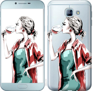 

Чохол Дівчина з келихом на Samsung Galaxy A8 (2016) A810 841337
