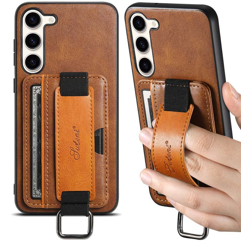 Фото Шкіряний чохол Wallet case and straps на Samsung Galaxy A54 5G (Коричневий / Brown) на vchehle.ua