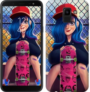 Чохол Прикольна дівчинка зі скейтбордом на Samsung Galaxy J6 2018