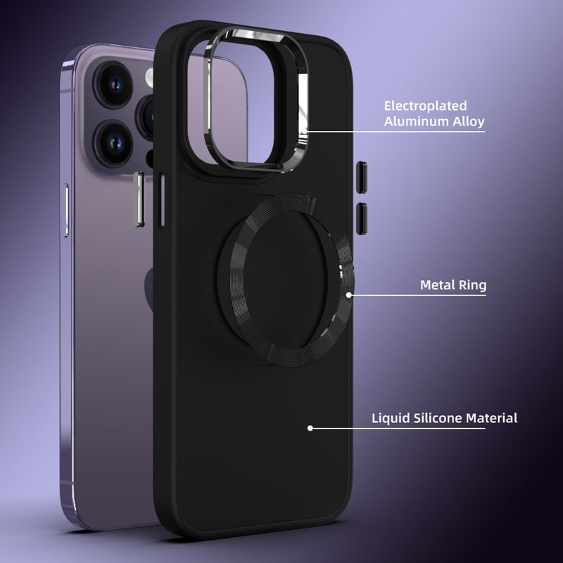 TPU чехол Bonbon Metal Style with Magnetic safe для Apple iPhone 11 (6.1") (Черный / Black) в магазине vchehle.ua