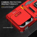 Удароміцний чохол Camshield Army Ring на Xiaomi Poco X6 Pro (Червоний / Red) в магазині vchehle.ua