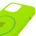 Чохол Silicone Case Full Protective (AA) with Magnetic Safe на Apple iPhone 11 Pro Max (6.5") (Салатовий / Neon green) в магазині vchehle.ua