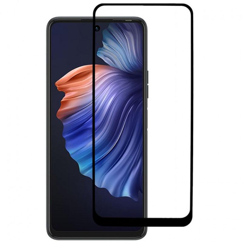 Защитное стекло 2.5D CP+ (full glue) для TECNO Pova 2 (LE7n) (Черный)
