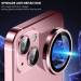 Фото Захисне скло Metal Classic на камеру (в упак.) на Apple iPhone 13 mini / 13 (Рожевий / Pink) в маназині vchehle.ua