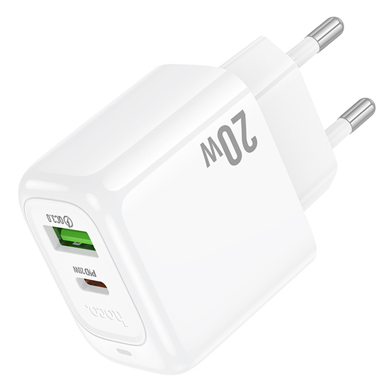 Купить СЗУ Hoco CS54A Surplus PD20W+QC3.0 (1USB-A/1C) (White) на vchehle.ua