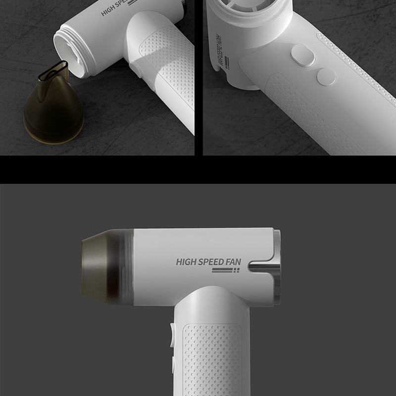 Портативний турбовентилятор з насадками HX132 3300mAh (White) в магазині vchehle.ua