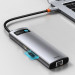 Фото Переходник HUB Baseus Metal Gleam Series 7-in-1 Multifunctional (WKWG020113) (Серый) в магазине vchehle.ua